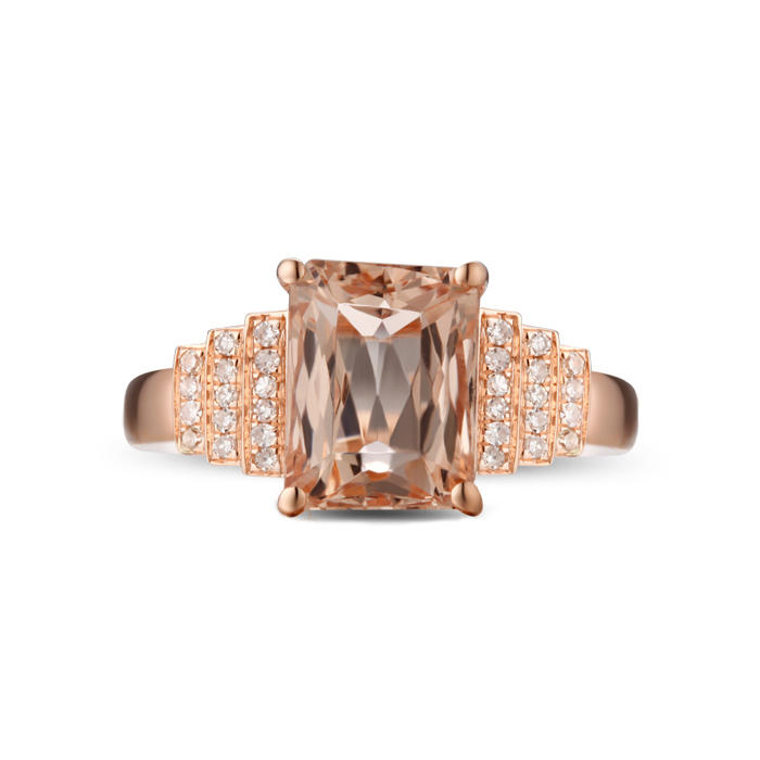 Ring mit Morganit aus Gold 9462