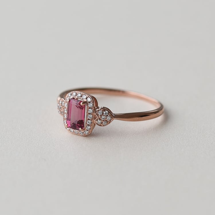 Ring mit Turmalin in Rosegold 64031