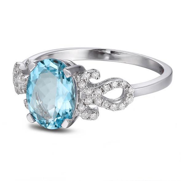 Aquamarinring aus Gold 6184