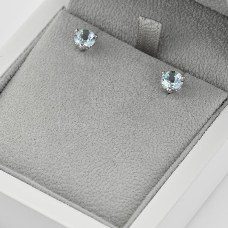 Ohrringe aus Gold mit Aquamarin 39137