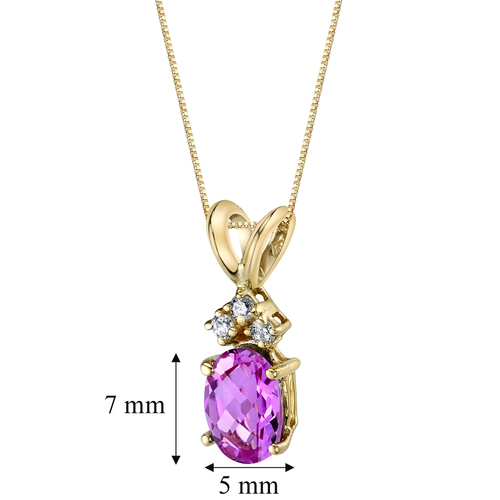 Goldanhänger mit rosa Saphir und Diamanten Tamatha 40171