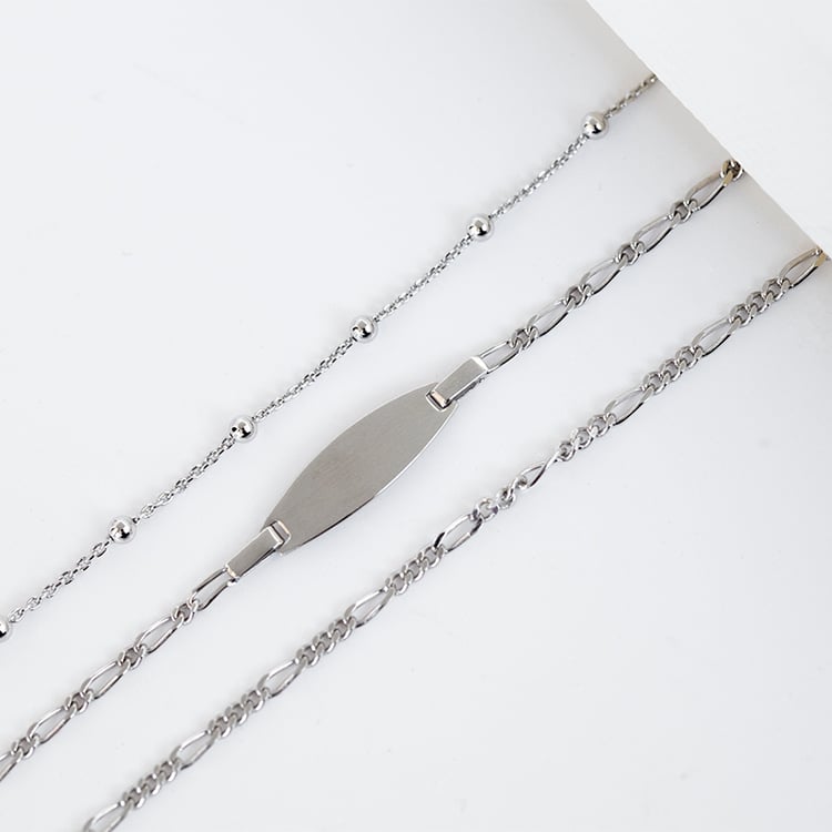 Silbernes Figaro Armband 21 cm 129601