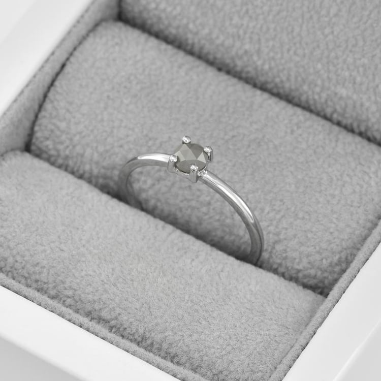 Goldring mit grauen Round-Diamanten Paolo 44263