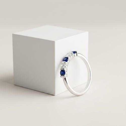 Eternity-Ring mit Saphiren und Diamanten Dalis