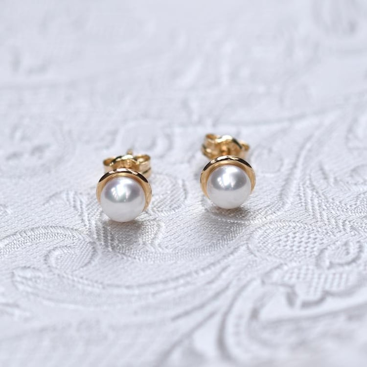 Goldene Perlenohrringe Carlote 51526