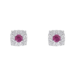 Ohrstecker mit Saphiren im Halo-Stil Sukie