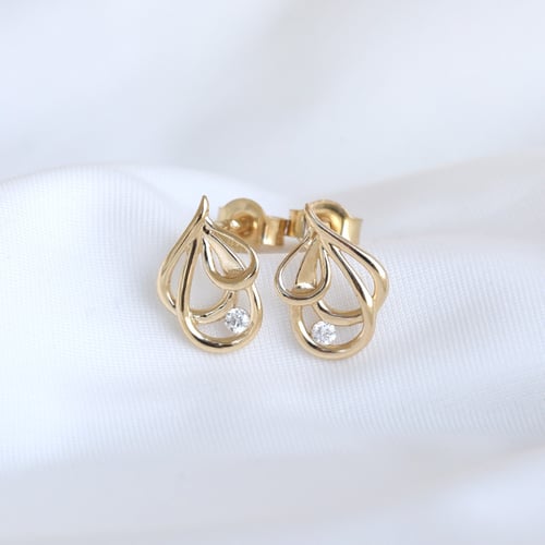 Goldenes Schmuckset mit Diamanten Aspasia