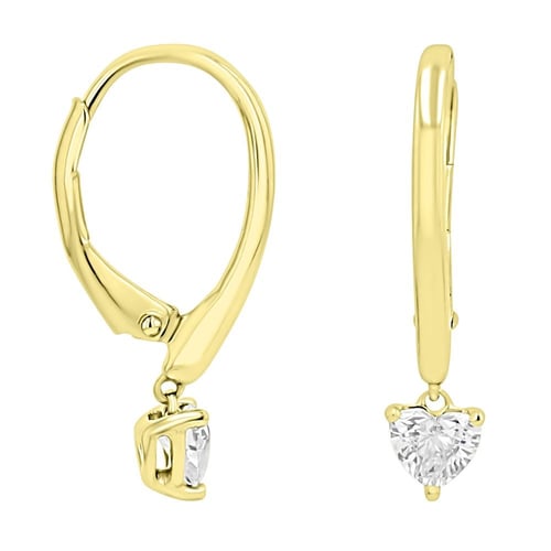 Silberne Herz-Ohrringe mit 0.25ct Lab Grown Diamanten Lola
