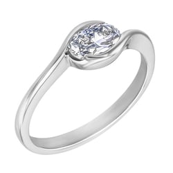 Verlobungsring mit 0.35ct ovalem Diamant Joella