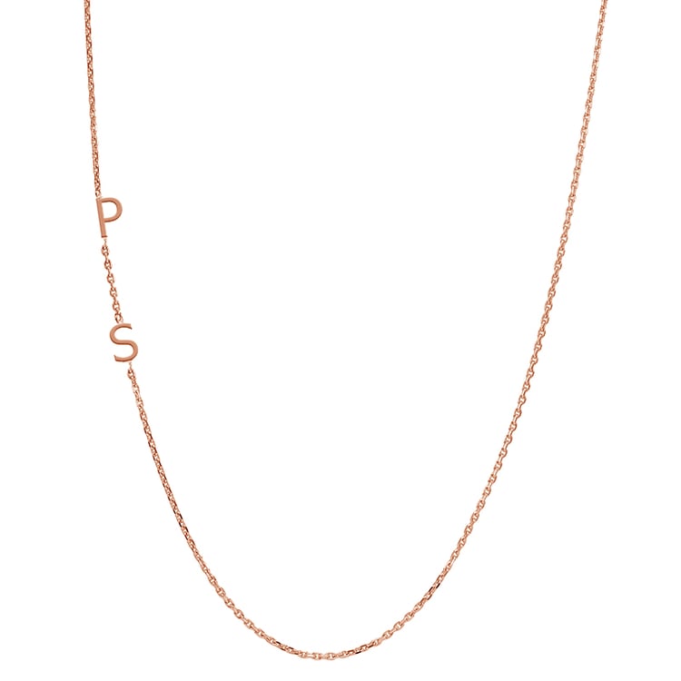 Personalisierte Halskette mit 2 Buchstaben Ihrer Wahl Lupe 68227