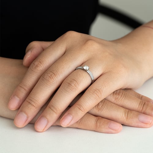 Verlobungsring mit Lab Grown Diamanten Kristen