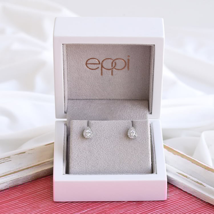 Zarte Ohrringe mit Diamanten Neda 85837