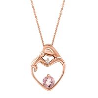 Anhänger Mutter und Kind mit Morganit und Diamant Ella