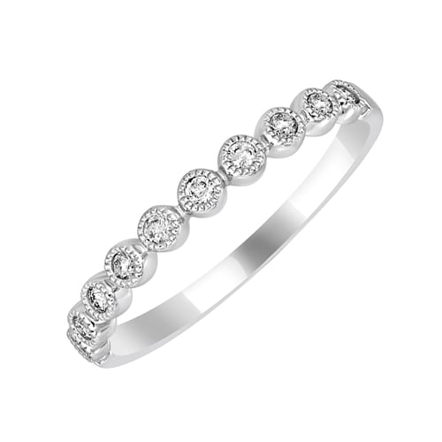 Goldener Eternity-Ring mit Moissaniten halbbesetzt Danel