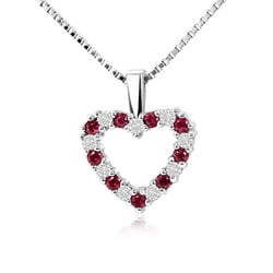 Goldenes Herz voller Rubine und Diamanten Devamati