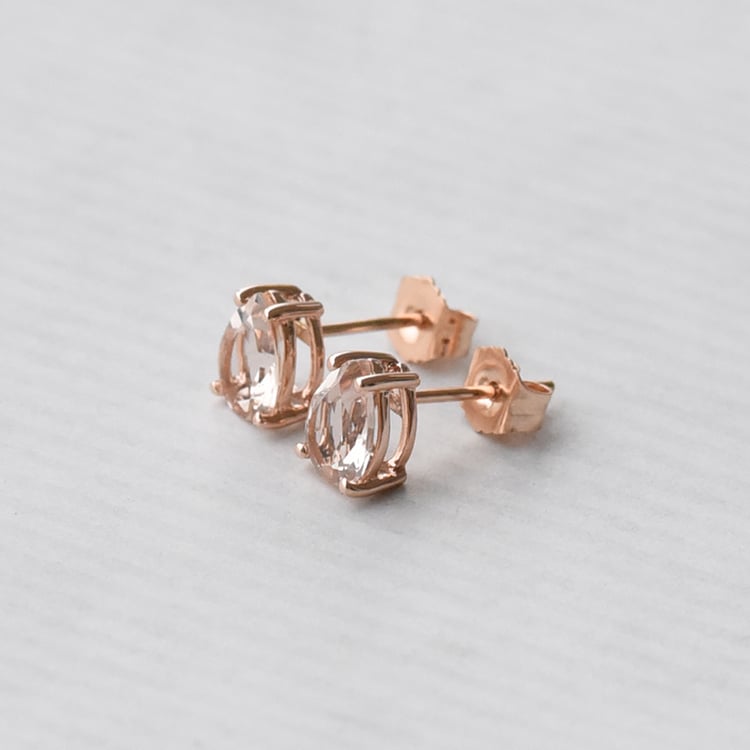 Goldene Ohrringe mit Morganiten 73158