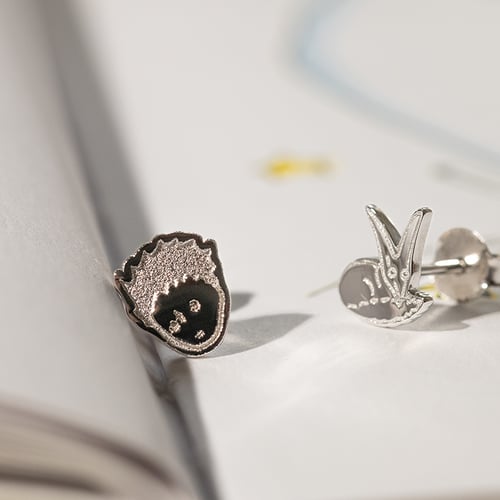 Silberne Ohrstecker Der Kleine Prinz und der Fuchs