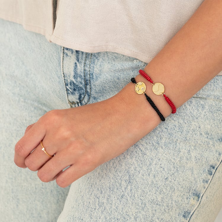 String-Armband Ball mit Gravur Ihrer Wahl Tennis 124815