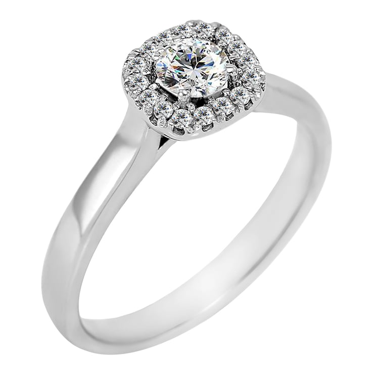 Verlobungsring mit Lab Grown Diamanten im Halo-Stil Reley