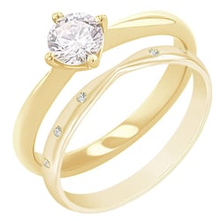 Ringset mit Diamant Ihrer Wahl Toskani