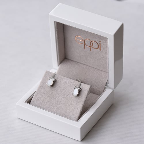 Ohrringe in Silber mit Topas und Mondstein Perkin