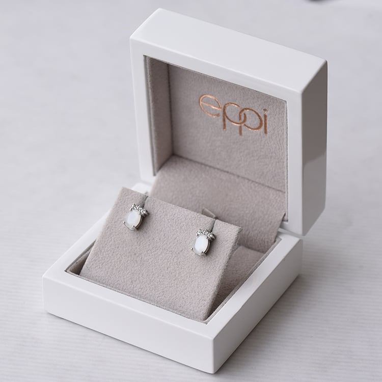 Ohrringe in Silber mit Topas und Mondstein Perkin 72647