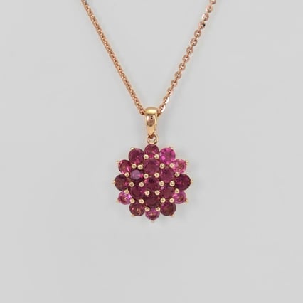 Goldene Anhänger mit Turmalinen Neanu