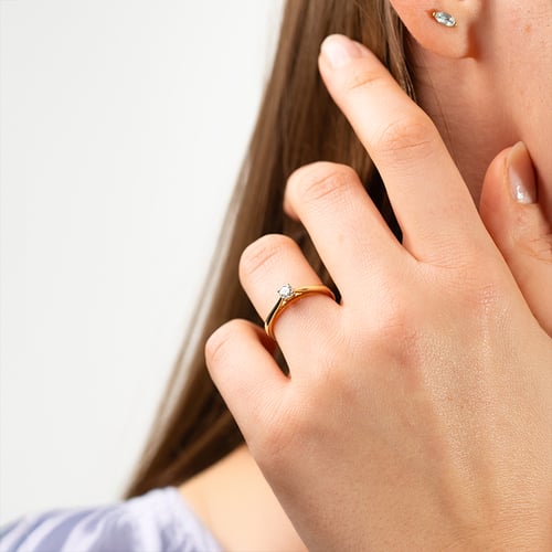 Ring mit Lab Grown Diamant und Auswahl des Karatgewichts Glynn