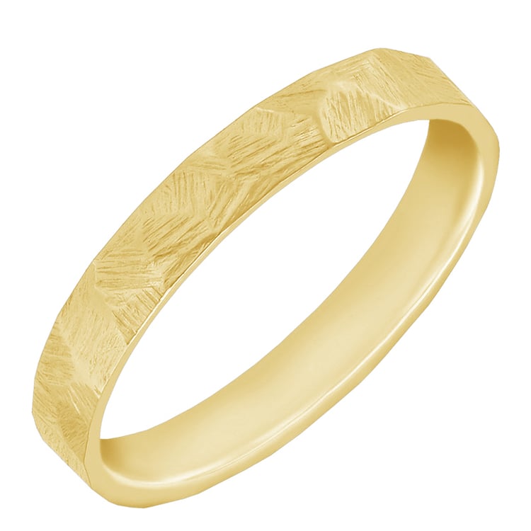 Größer atypischer Trauring Gelbgold 49383