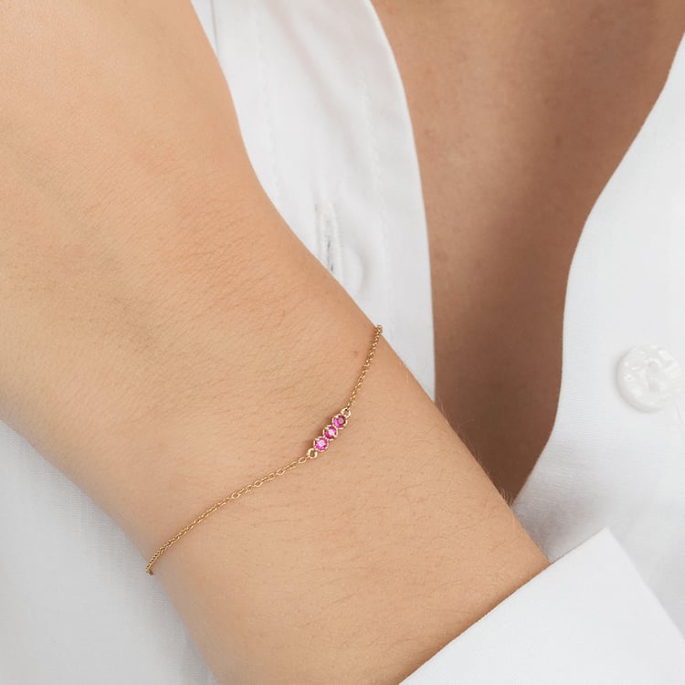 Minimalistisches Armband mit Rubinen Joe 163702