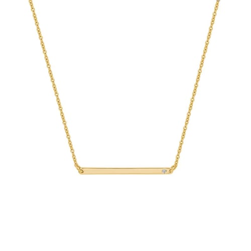 Zarte silberne Kette mit einem Diamanten Dayna