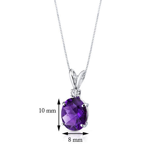 Goldener Anhänger mit 2.03ct Amethyst und Diamant Rafiah