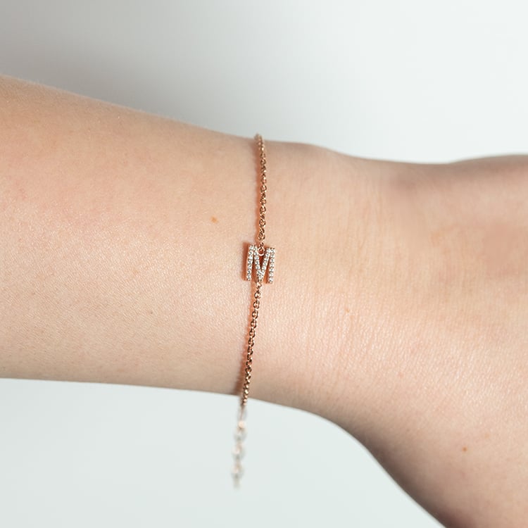 Armband mit einem Buchstaben und Lab Grown Diamanten Annika 152366