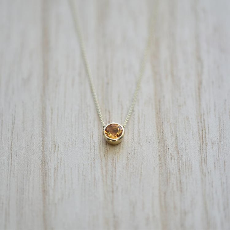 Halskette mit Citrin 7417