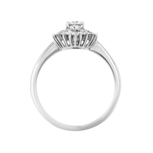 Einzigartiger Verlobungsring aus Gold mit Moissanit und lab-grown Diamanten Deizy