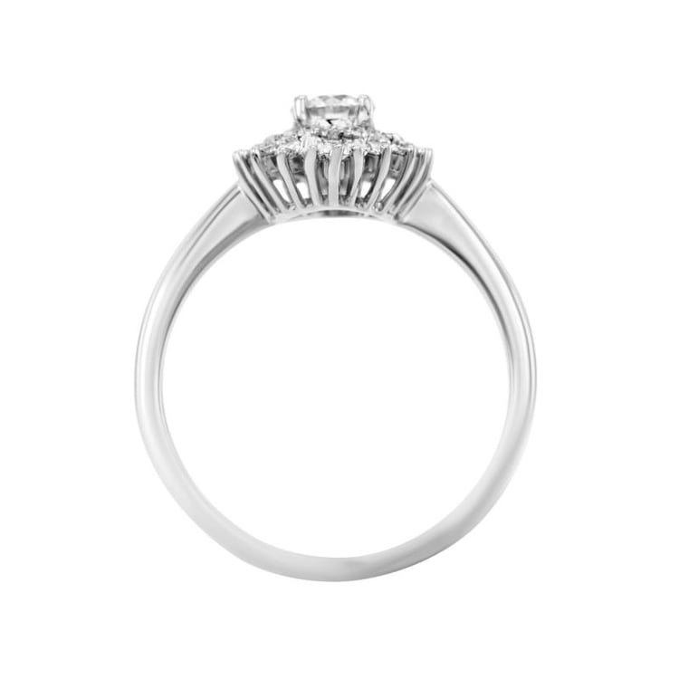 Einzigartiger Verlobungsring aus Gold mit Moissanit und lab-grown Diamanten Deizy 24448