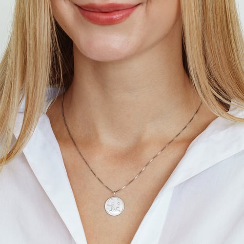 Anhänger mit atypischer Oberfläche und Diamant Kleiner Prinz