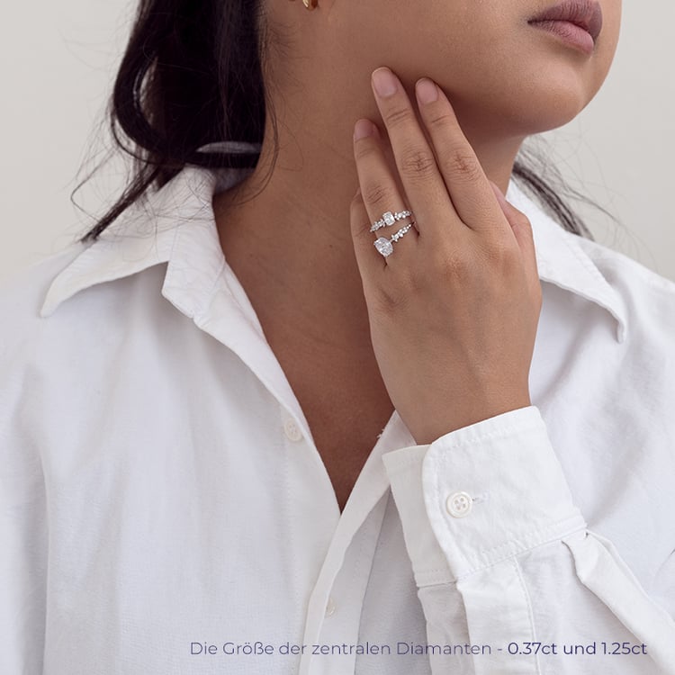 Verlobungsring mit ovalem Diamanten Mica 128546