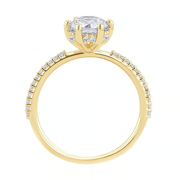 Verzierter Verlobungsring mit 1.08ct IGI-zertifiziertem Lab Grown Diamanten Narina
