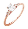 Verlobungsring mit einem Diamanten in Emerald-Form Adva