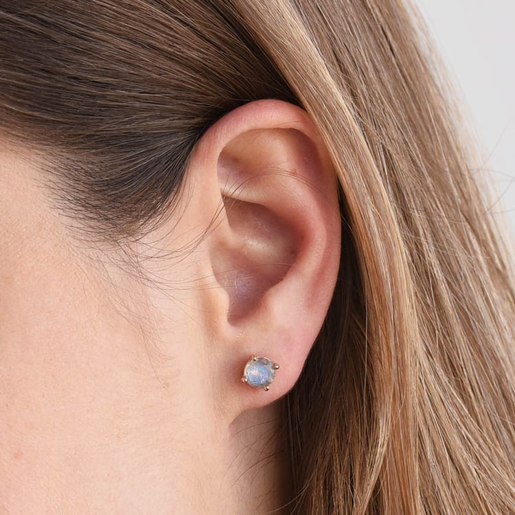 Elegante goldene Ohrringe mit Labradoriten Bernice 79951