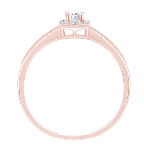 Goldener Verlobungsring voller Diamanten Arline