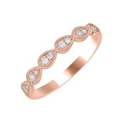 Halb-Eternity Ring aus Gold mit Diamanten Lacy