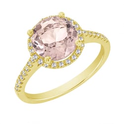 Ring aus Roségold mit Morganit und Diamanten Xana