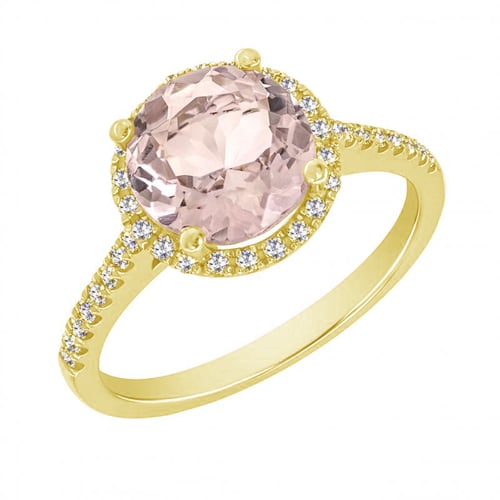 Ring aus Roségold mit Morganit und Diamanten Xana