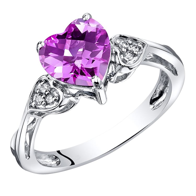 Goldring mit rosa Saphir in Herzform Jaala