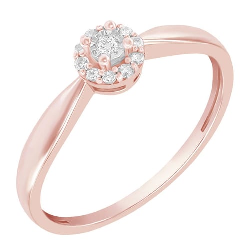 Goldener Verlobungsring voller Diamanten Arline