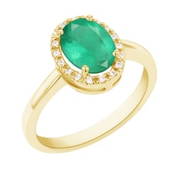 Smaragdring mit Diamanten Arya