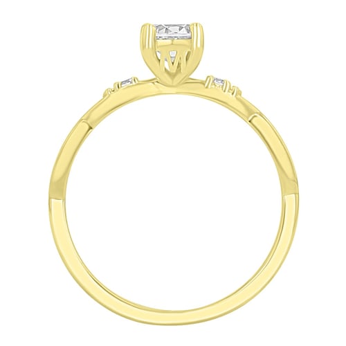 Verlobungsring mit Buchstaben und Lab Grown Diamanten Halym