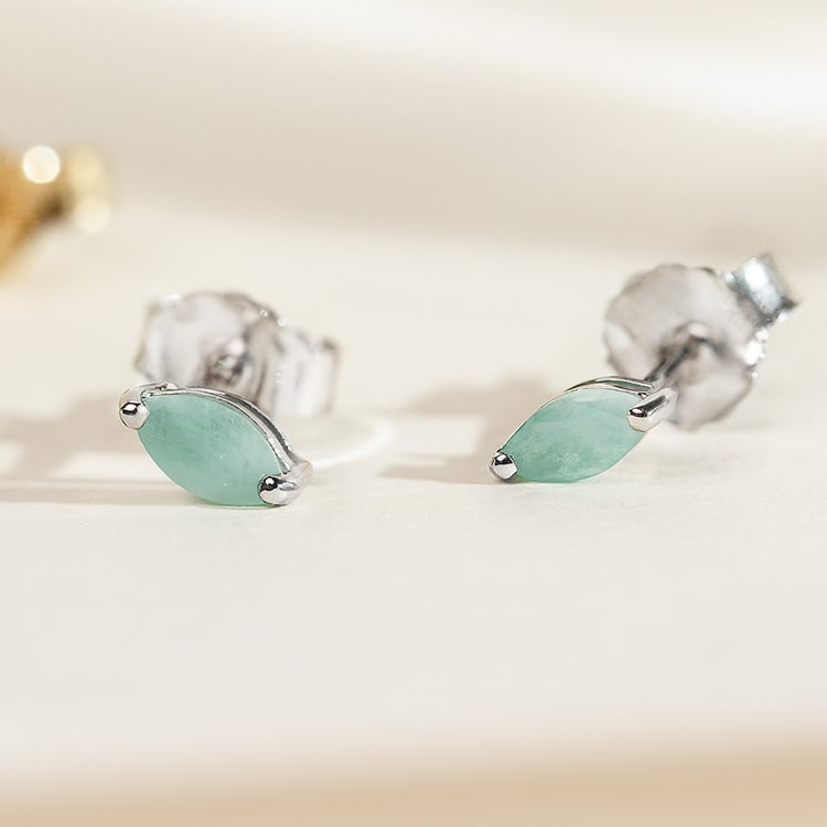 Minimalistische Ohrringe mit Smaragden 158409